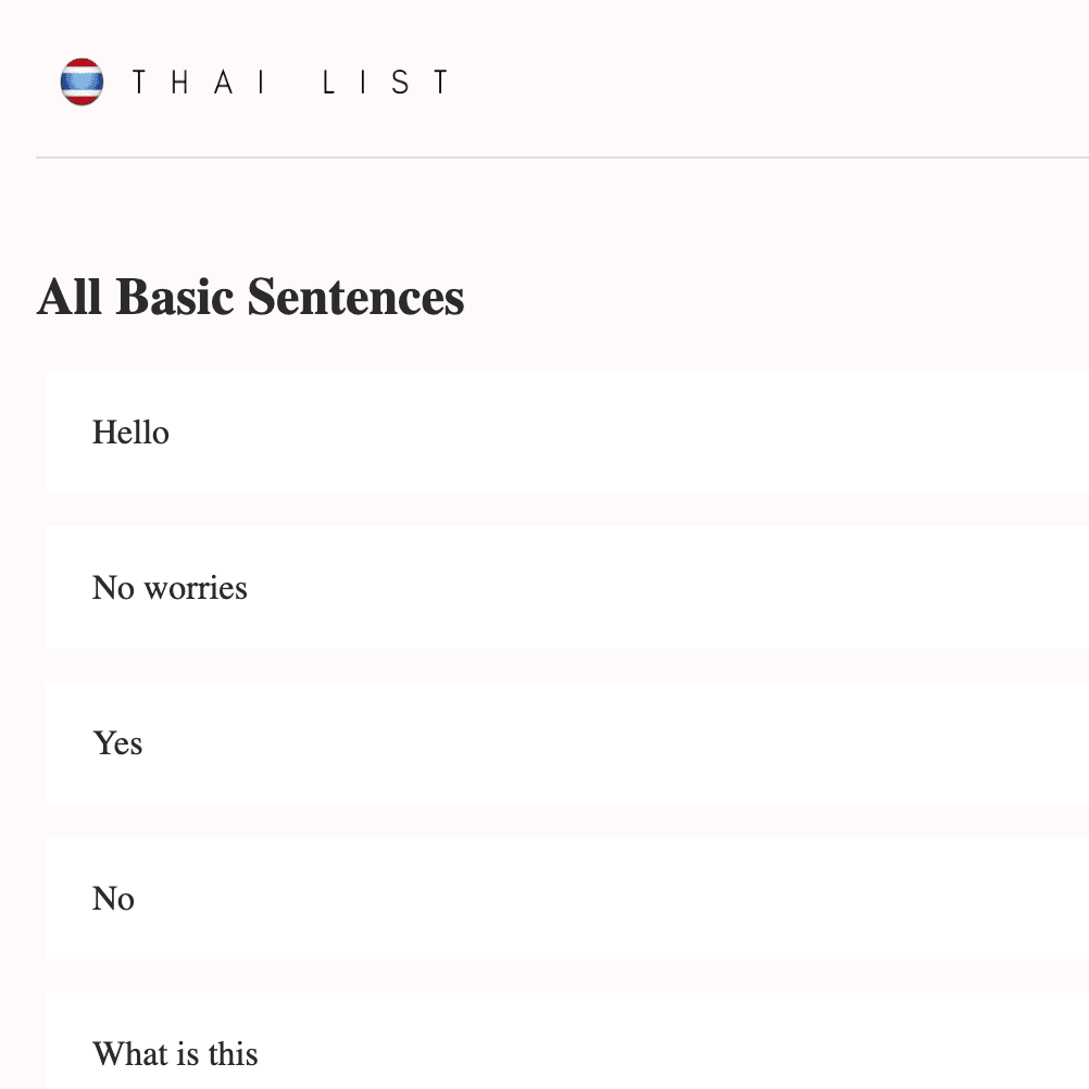 Thai List
